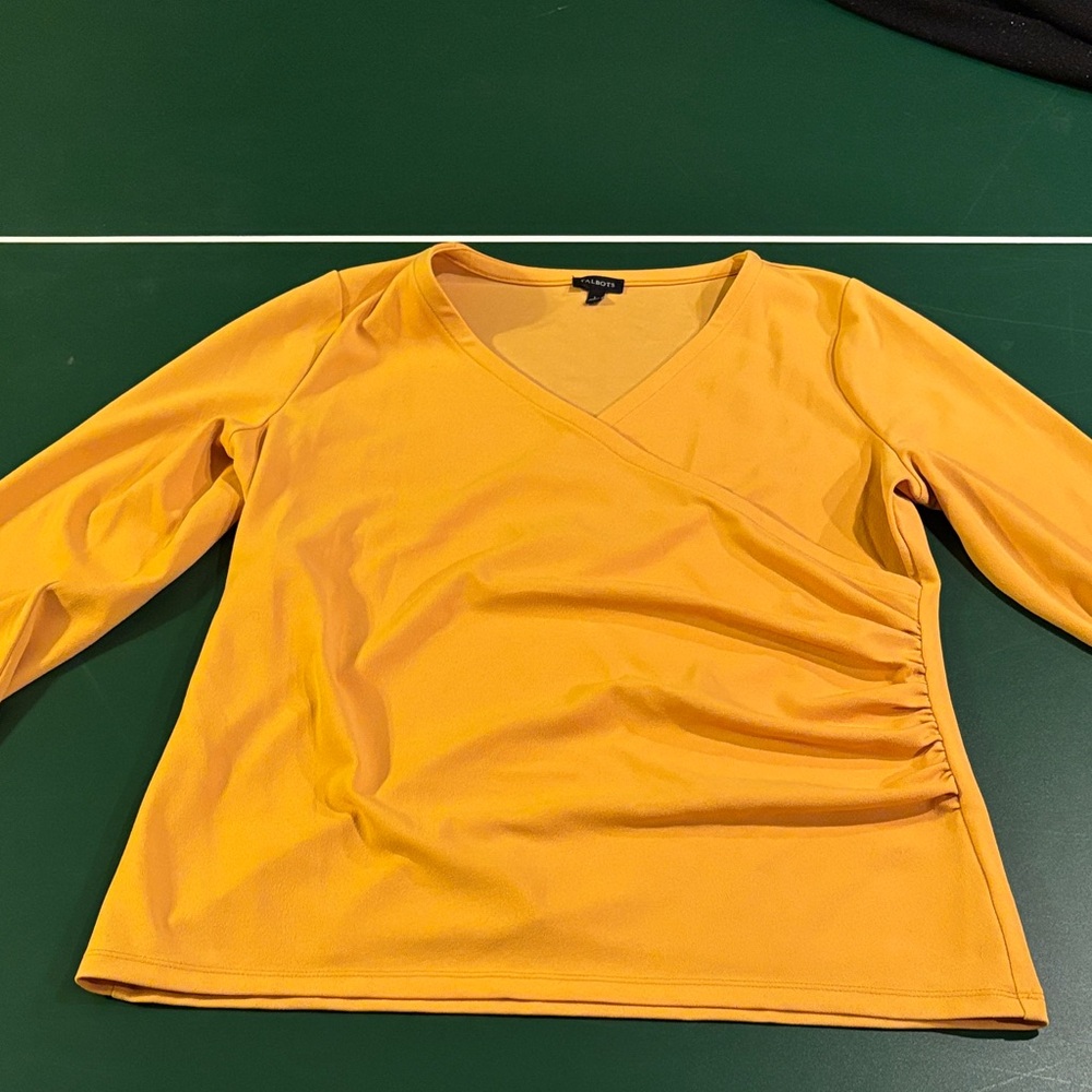 Talbots Mustard Yellow Women's Blouse